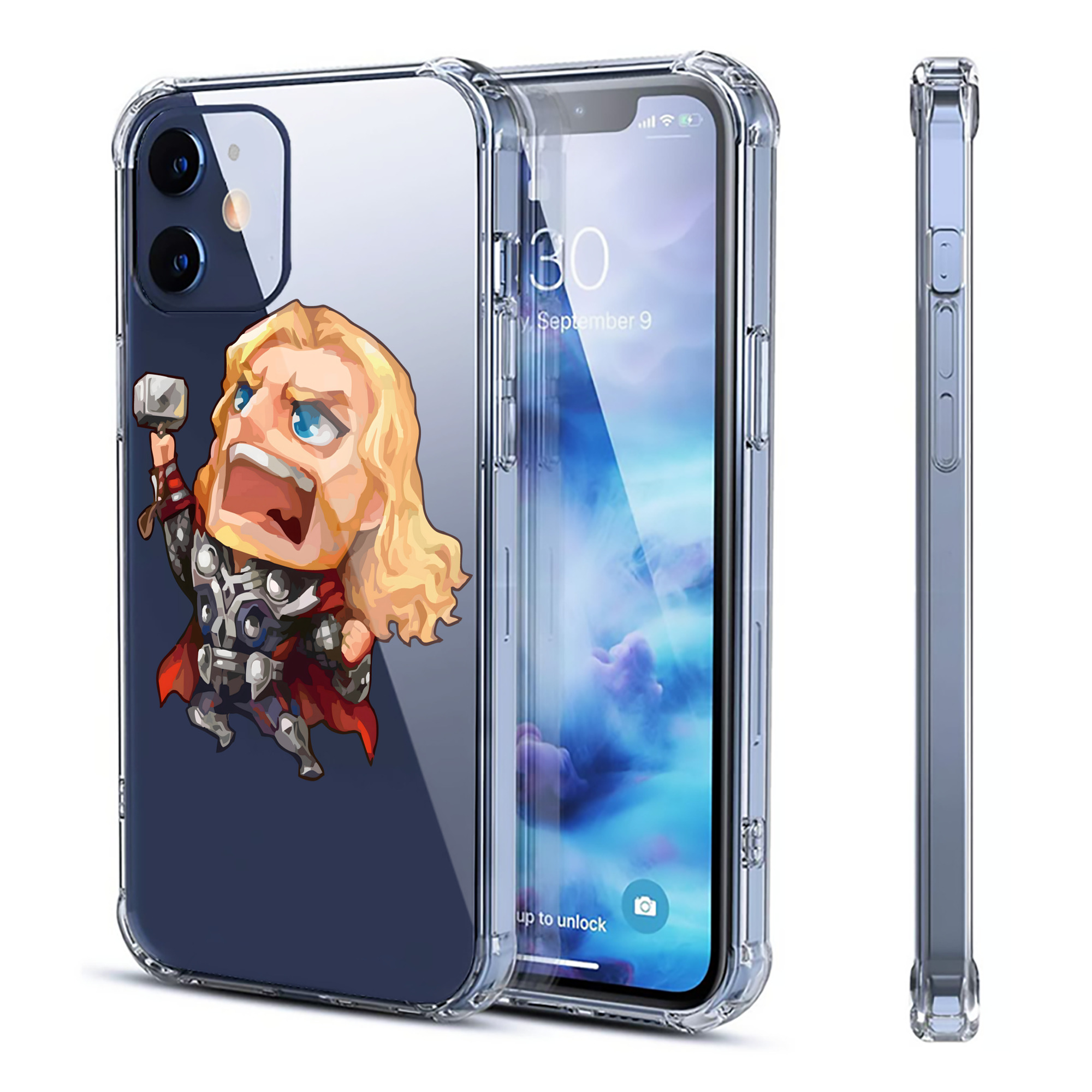 （画像用） アベンジャーズ The Avengers 【iPhone 12シリーズ対応】透明スマホケース（クリアソフトケース）